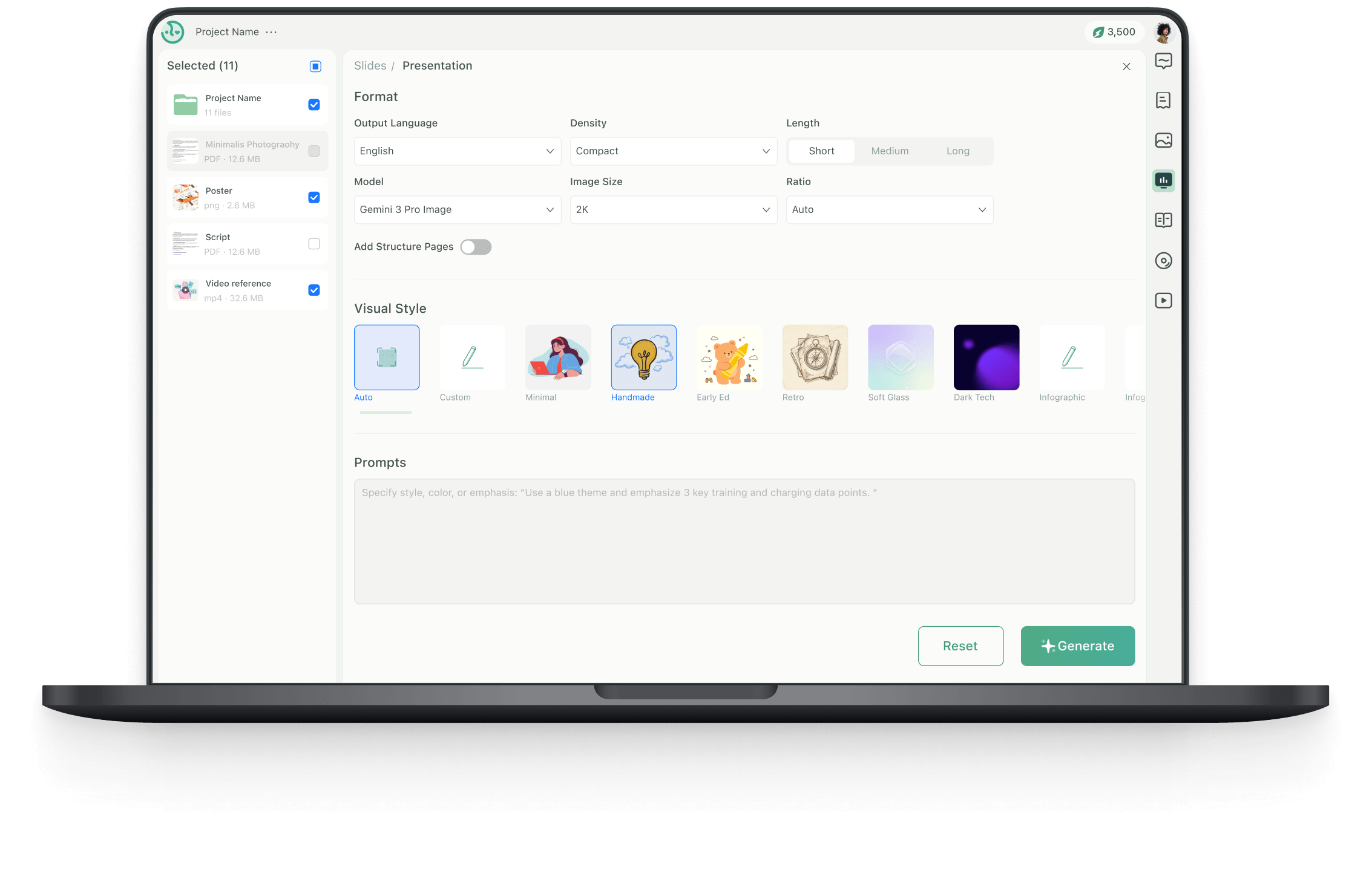 IvyCraft content creation workspace